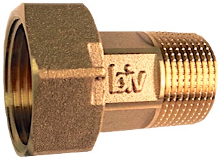 Соединитель для водосчётчика (длинный) с прокладкой M1/2" - F1/2"