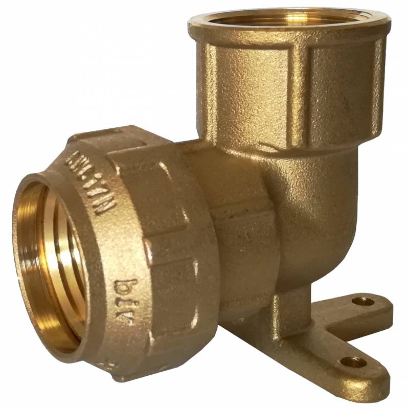 Отвод с настенной планкой ПЭ 20 x 1/2"