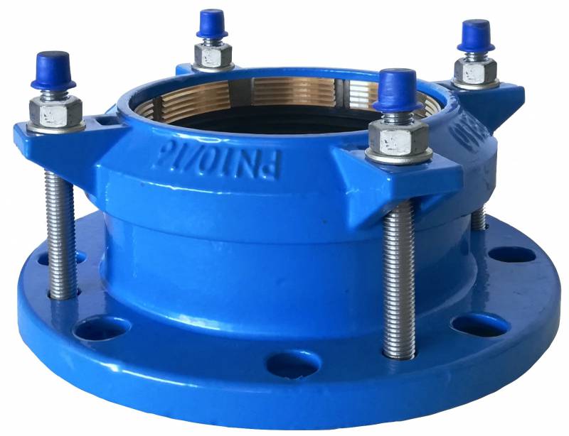 Фланцевый адаптер с фиксацией DACROMET PVC/PE DN50/50