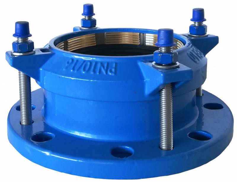 Фланцевый адаптер с фиксацией нержавейка PVC/PE DN50/50