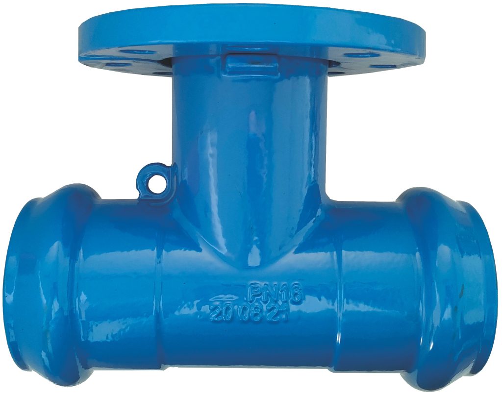 Тройник раструбный PVC63 с фланцем DN50