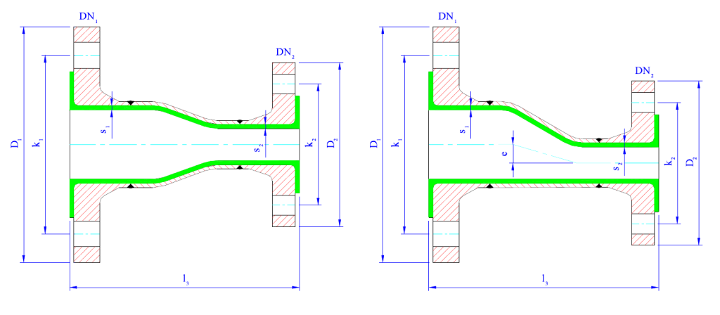 Фланцевые переходы PTFE (DIN)