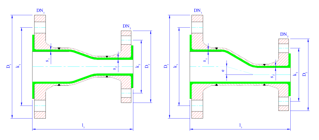 Фланцевые переходы PTFE (ANSI)
