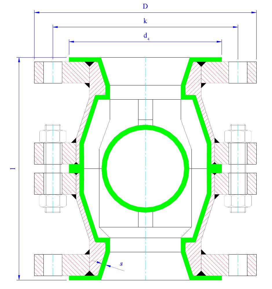 Обратные шаровые клапаны PTFE (ANSI)