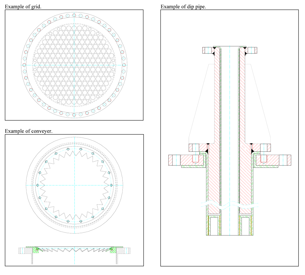 Решётки для колонн PTFE